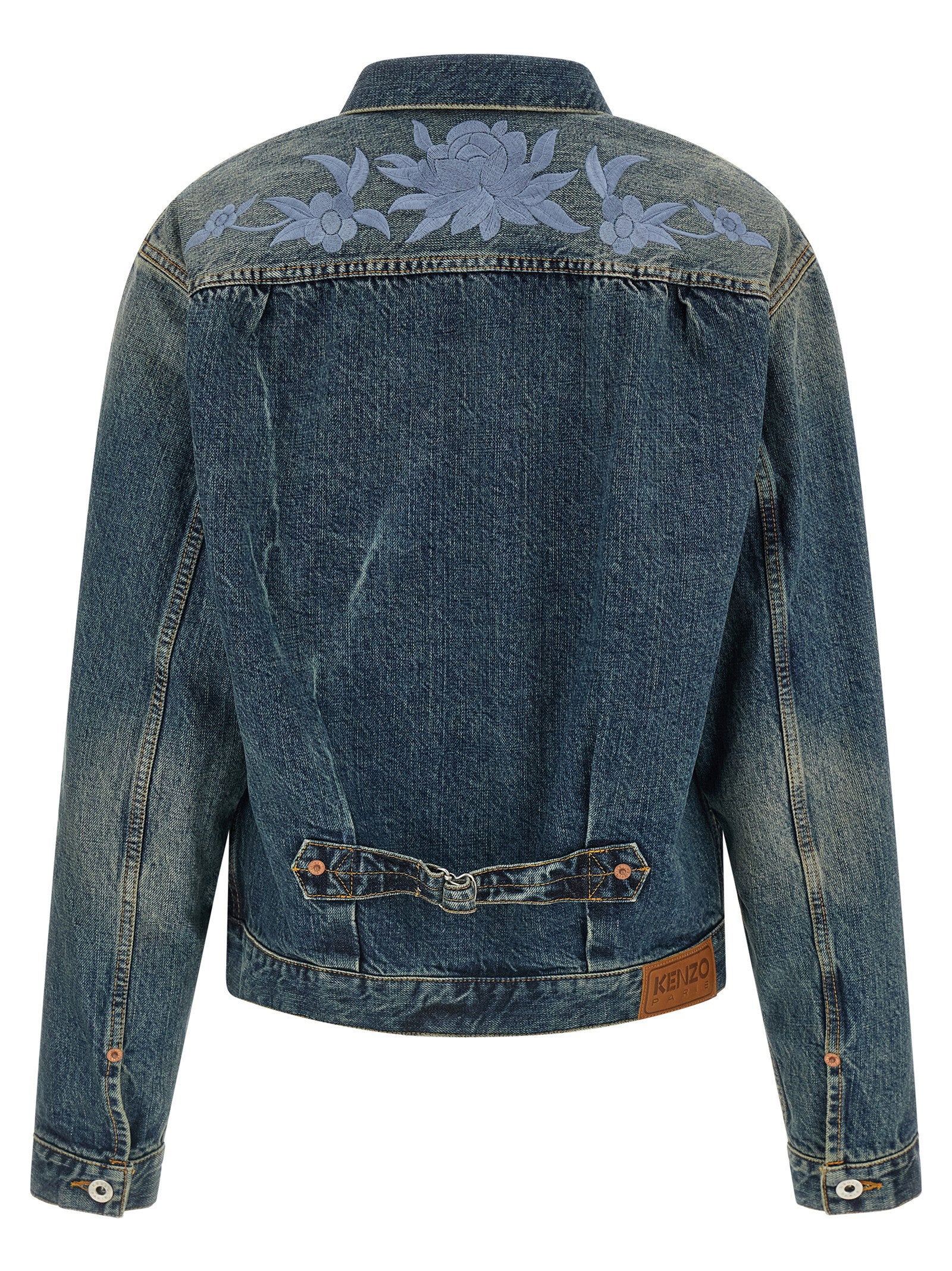 Kenzo Floral Embroidery Denim Jacket