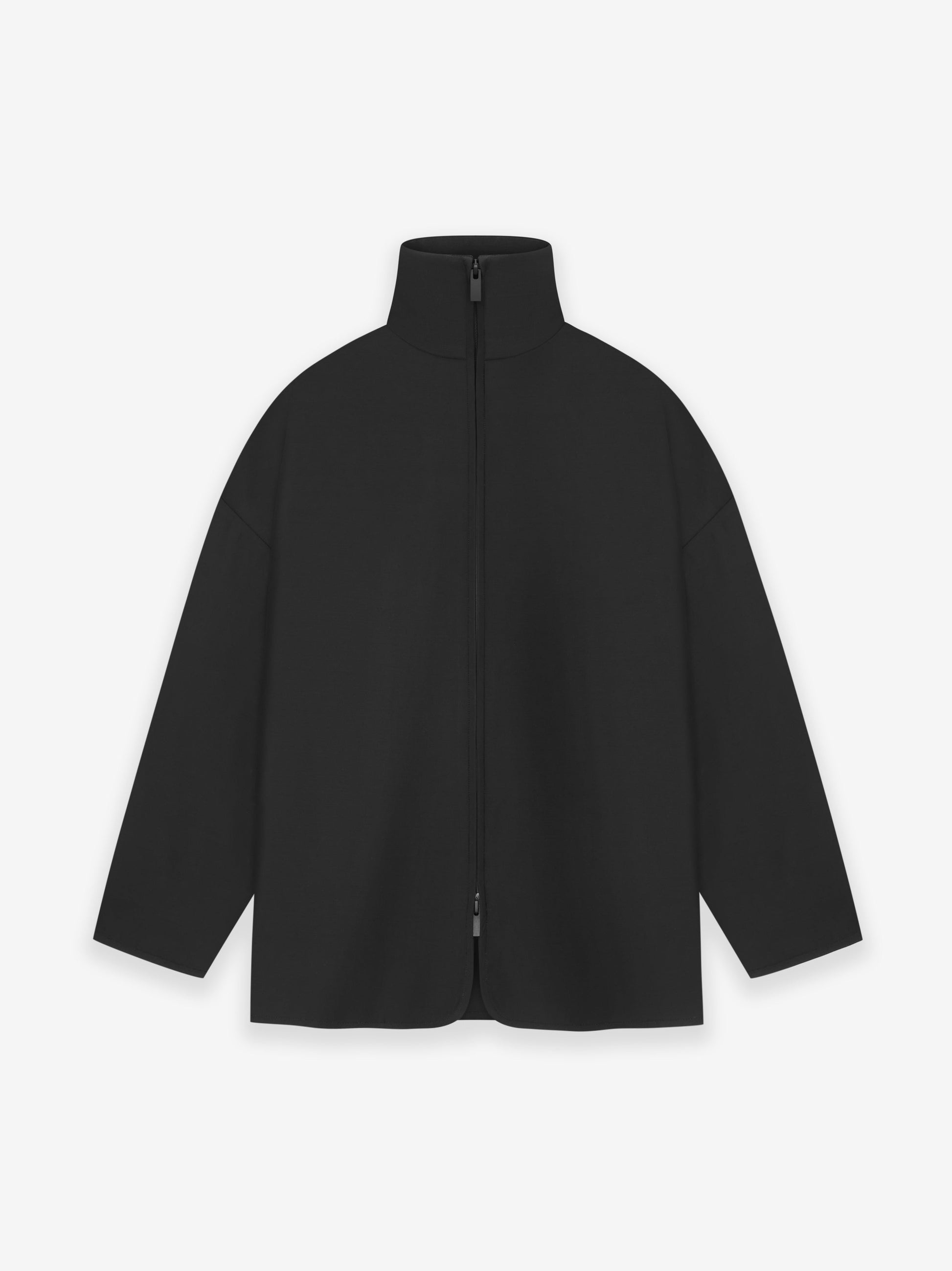 Wool Silk High Neck Jacket