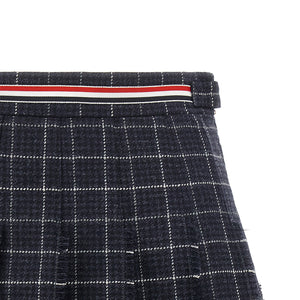 Thom Browne Rwb Pleated Tweed Skirt