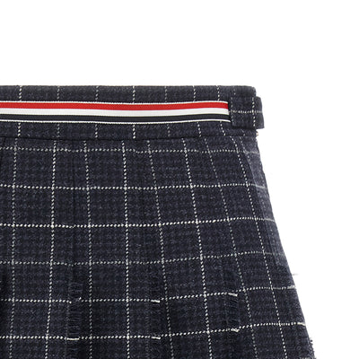 Thom Browne Rwb Pleated Tweed Skirt