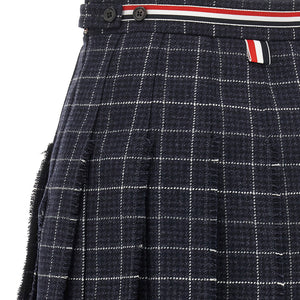 Thom Browne Rwb Pleated Tweed Skirt