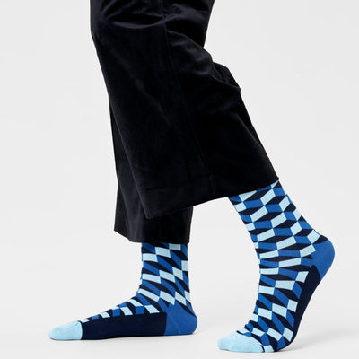 Happy Socks Unisex Filled Optic Crew Length Socks for Women and Men