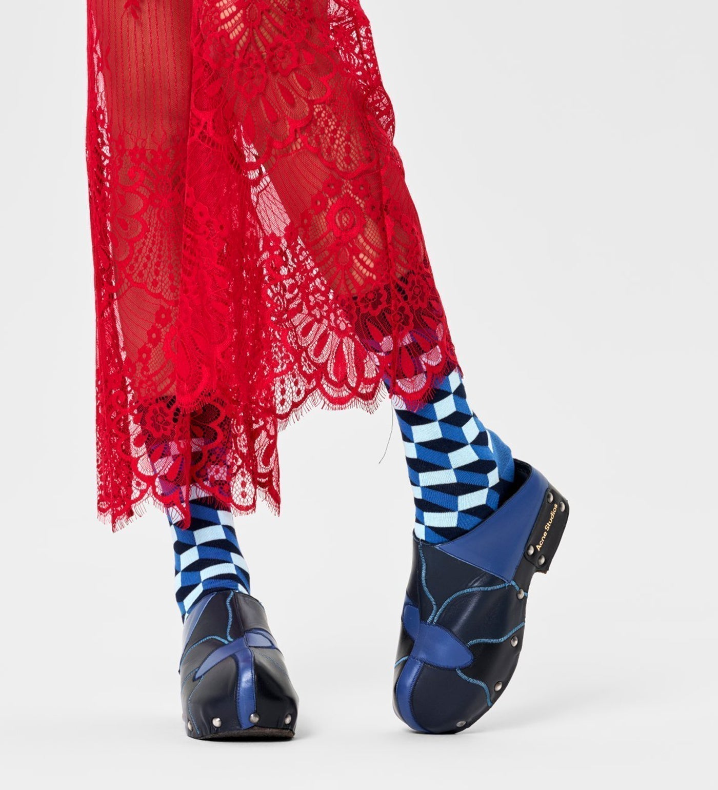 Happy Socks Unisex Filled Optic Crew Length Socks for Women and Men