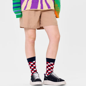 Happy Socks Unisex Filled Optic Design Crew Length Socks for Women and Men