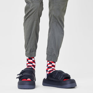 Happy Socks Unisex Filled Optic Design Crew Length Socks for Women and Men