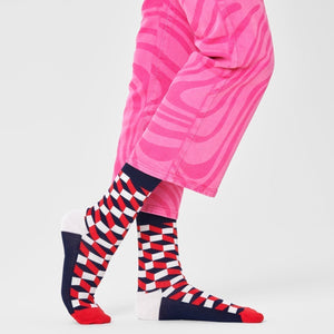 Happy Socks Unisex Filled Optic Design Crew Length Socks for Women and Men