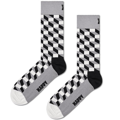 Happy Socks Unisex Filled Optic Style Crew Length Socks for Women and Men