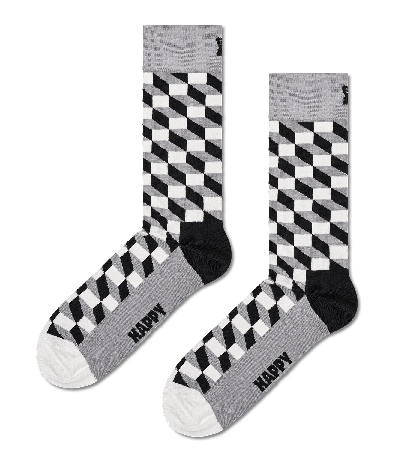 Happy Socks Unisex Filled Optic Style Crew Length Socks for Women and Men