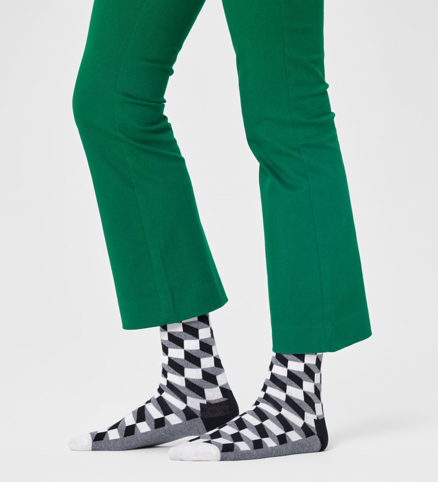 Happy Socks Unisex Filled Optic Style Crew Length Socks for Women and Men