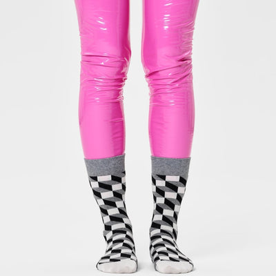 Happy Socks Unisex Filled Optic Style Crew Length Socks for Women and Men