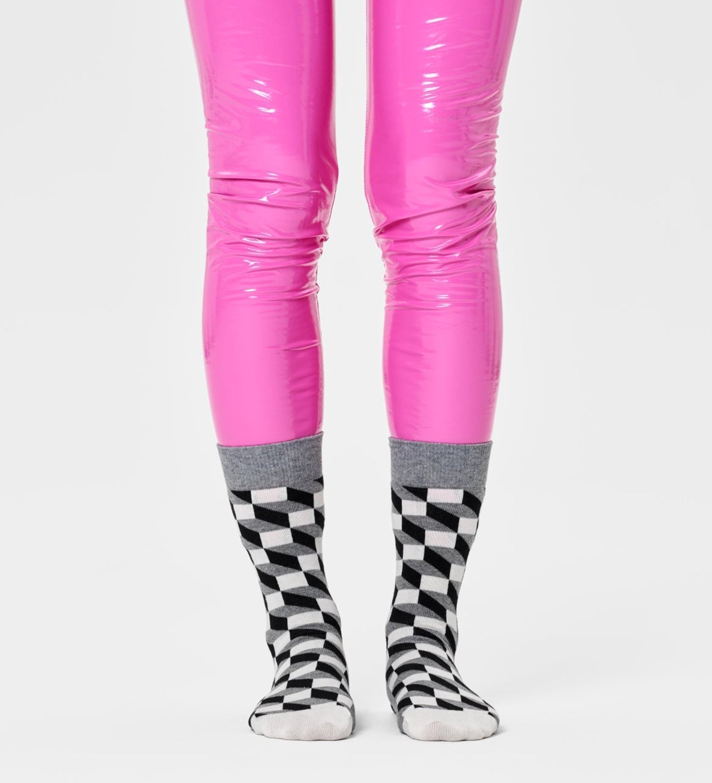 Happy Socks Unisex Filled Optic Style Crew Length Socks for Women and Men