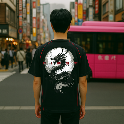 The First Dragon - Oversized T-Shirt (BlacK)
