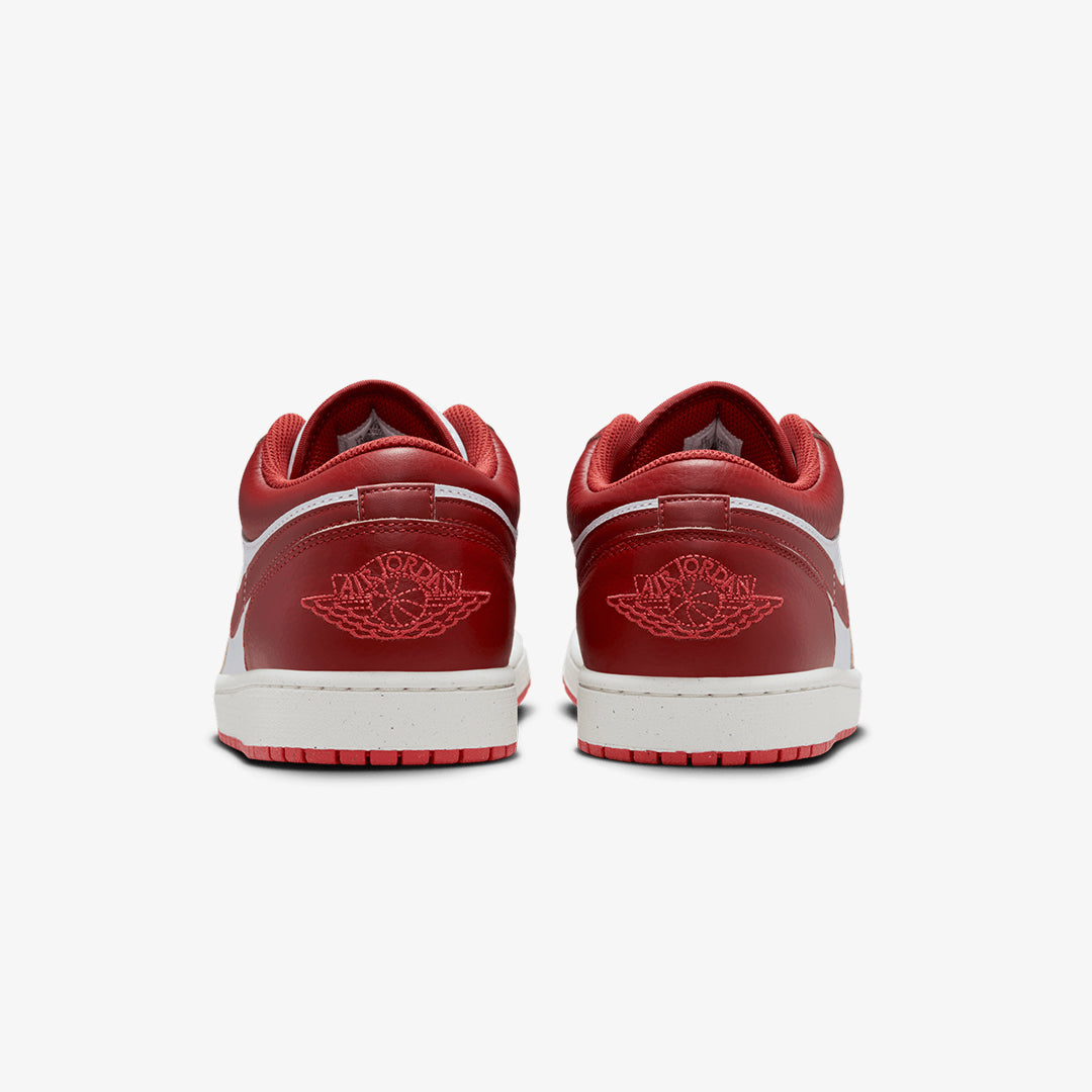 Jordan | AIR JORDAN 1 LOW SE  { WHITE/DUNE RED-LOBSTER-SAIL