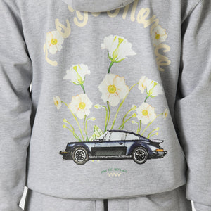 Pas De Monaco Fleur De Route Marl Grey Hoodie