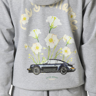 Pas De Monaco Fleur De Route Marl Grey Hoodie