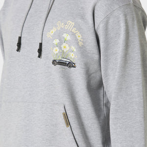 Pas De Monaco Fleur De Route Marl Grey Hoodie
