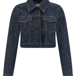 Fendi Ff Denim Bolero Jacket