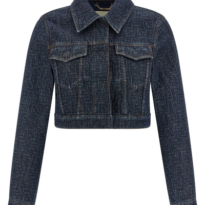 Fendi Ff Denim Bolero Jacket