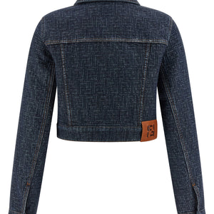 Fendi Ff Denim Bolero Jacket