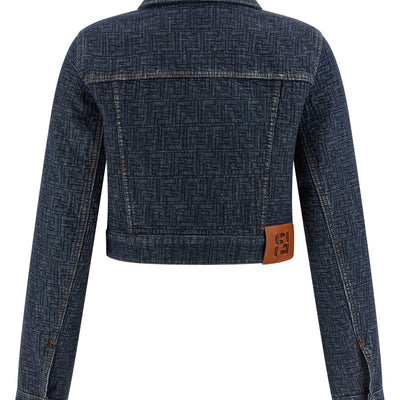 Fendi Ff Denim Bolero Jacket