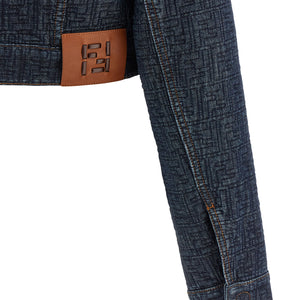 Fendi Ff Denim Bolero Jacket