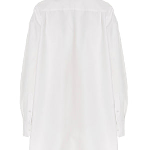 Thom Browne Logo Pussy Bow Blouse