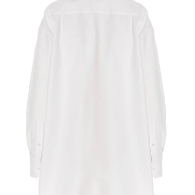 Thom Browne Logo Pussy Bow Blouse