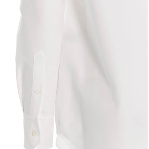 Thom Browne Logo Pussy Bow Blouse