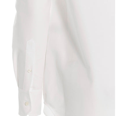 Thom Browne Logo Pussy Bow Blouse