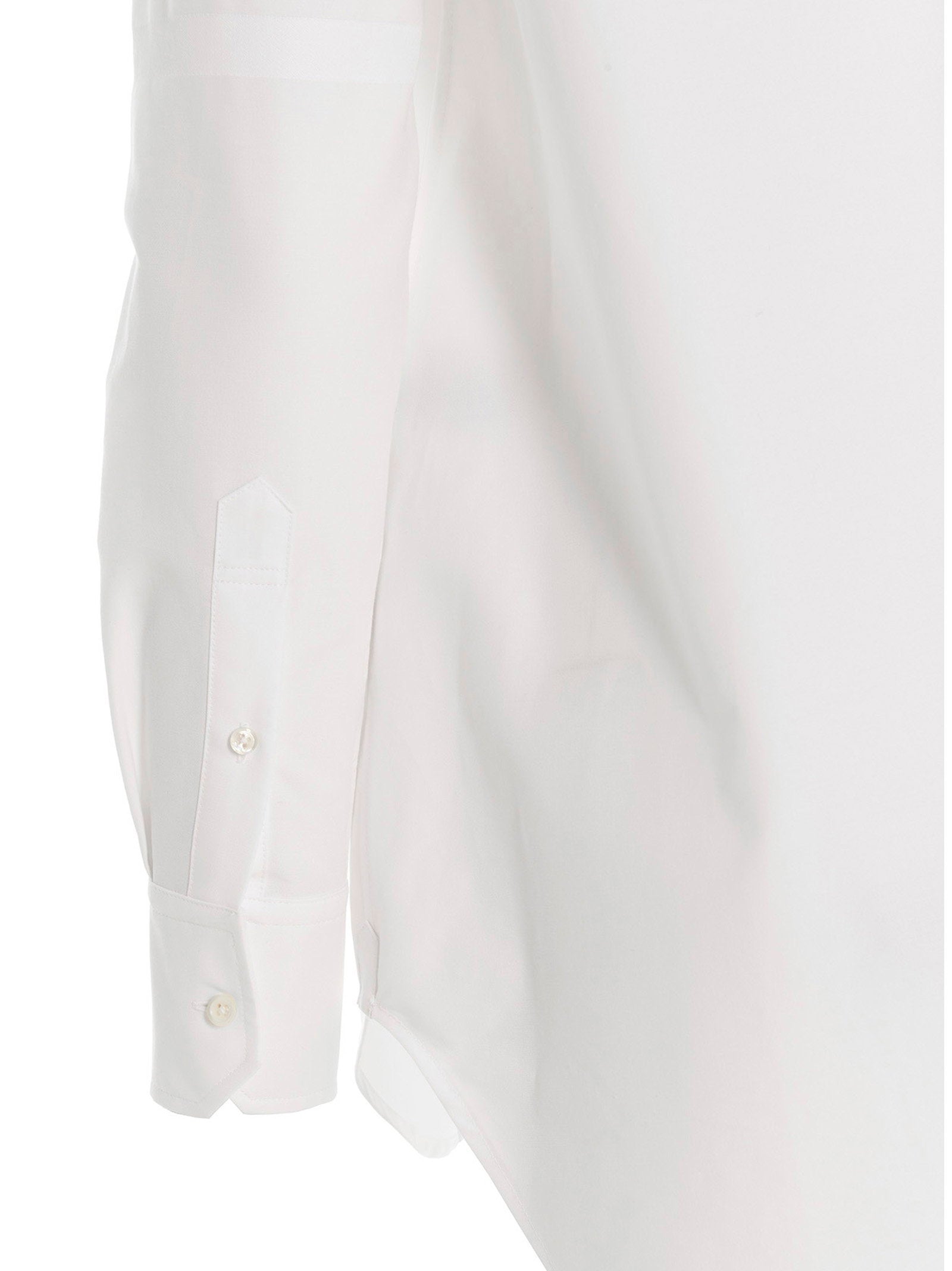Thom Browne Logo Pussy Bow Blouse