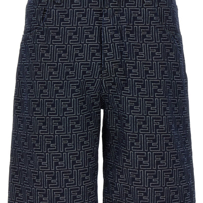 Fendi Bermuda Jeans Jacquard Ff