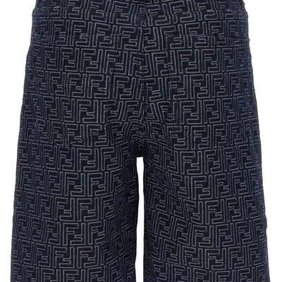 Fendi Bermuda Jeans Jacquard Ff