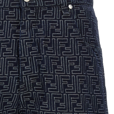 Fendi Bermuda Jeans Jacquard Ff