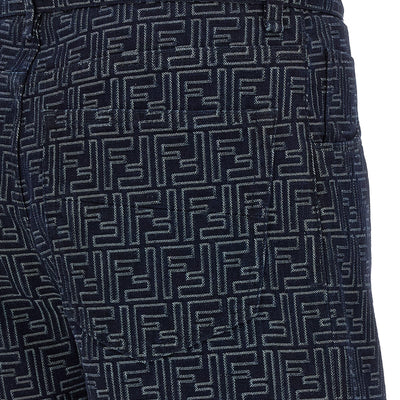 Fendi Bermuda Jeans Jacquard Ff