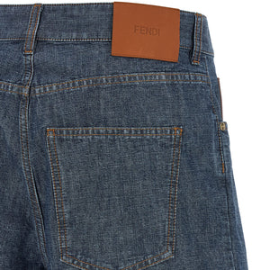 Fendi Chambray Denim Shorts