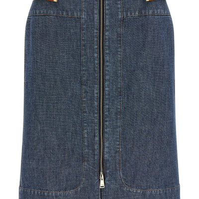 Fendi Chambray Denim Skirt
