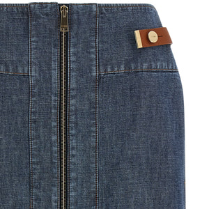 Fendi Chambray Denim Skirt