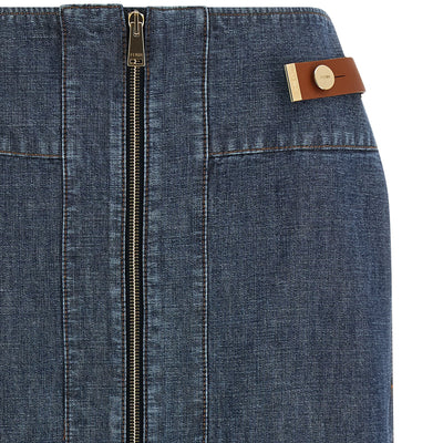 Fendi Chambray Denim Skirt