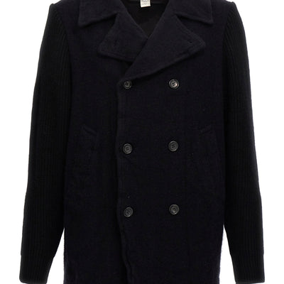 Comme Des Garcons Shirt Double-breasted Wool Coat
