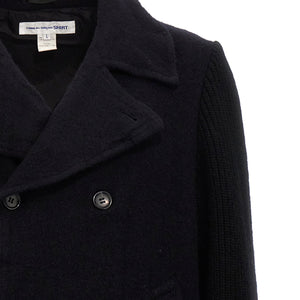 Comme Des Garcons Shirt Double-breasted Wool Coat