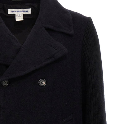 Comme Des Garcons Shirt Double-breasted Wool Coat