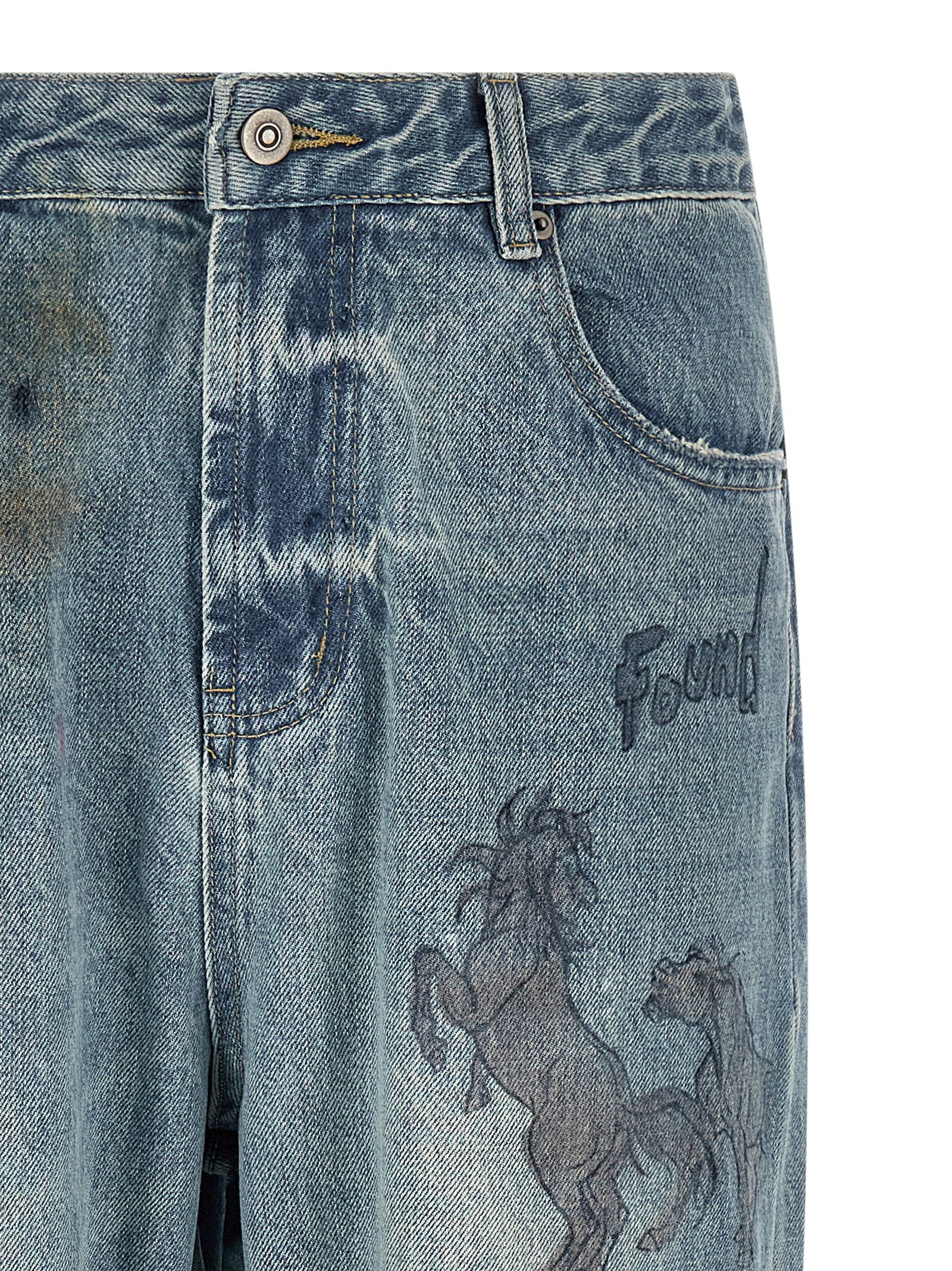 Found Hand Art Jeans