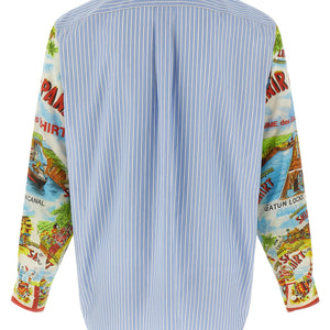 Comme Des Garcons Shirt Patterned Sleeve Shirt