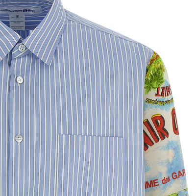 Comme Des Garcons Shirt Patterned Sleeve Shirt