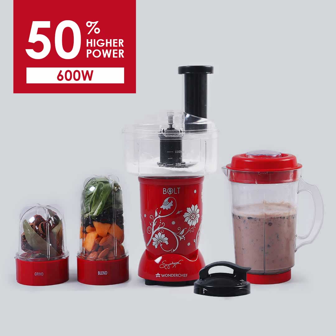 Nutri-blend BOLT-600W Mixer With Food Processor & Atta Kneader,