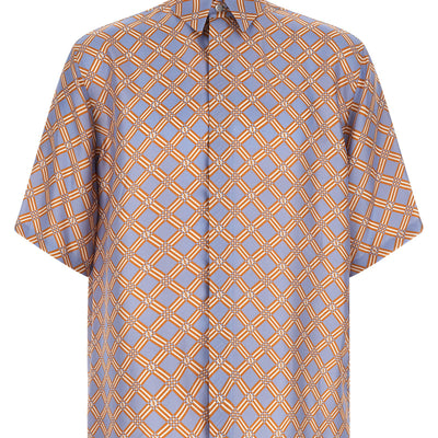 Fendi Net Print Silk Shirt