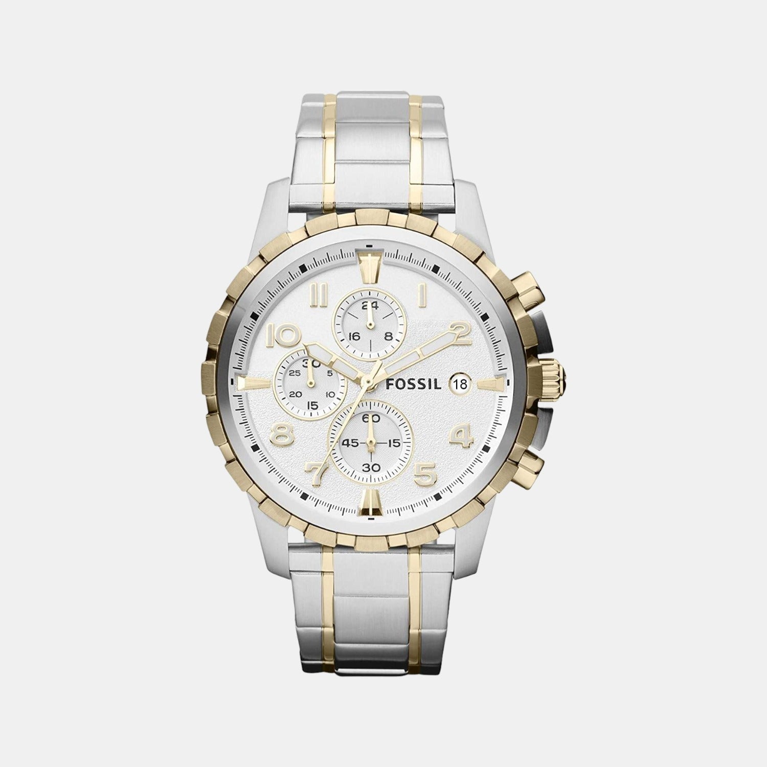 Dean Men Quartz Silver Dial Chronograph Stainless Steel Watch FS4795