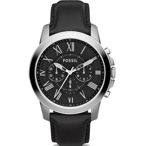 Fossil Grant Black Dial & Strap 44 MM Watch for Men