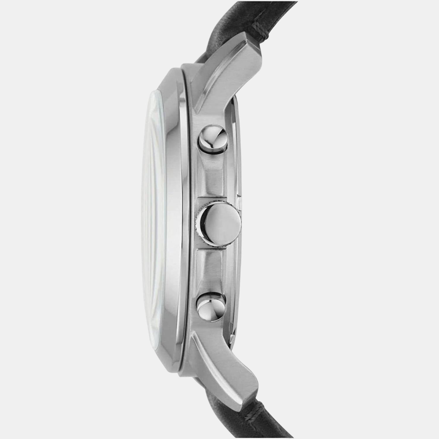 Grant Men Quartz Black Dial Chronograph Leather Watch FS4812