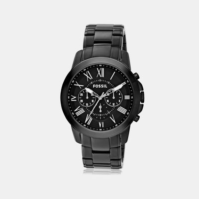 Grant Men Quartz Black Dial Chronograph Stainless Steel Watch FS4832